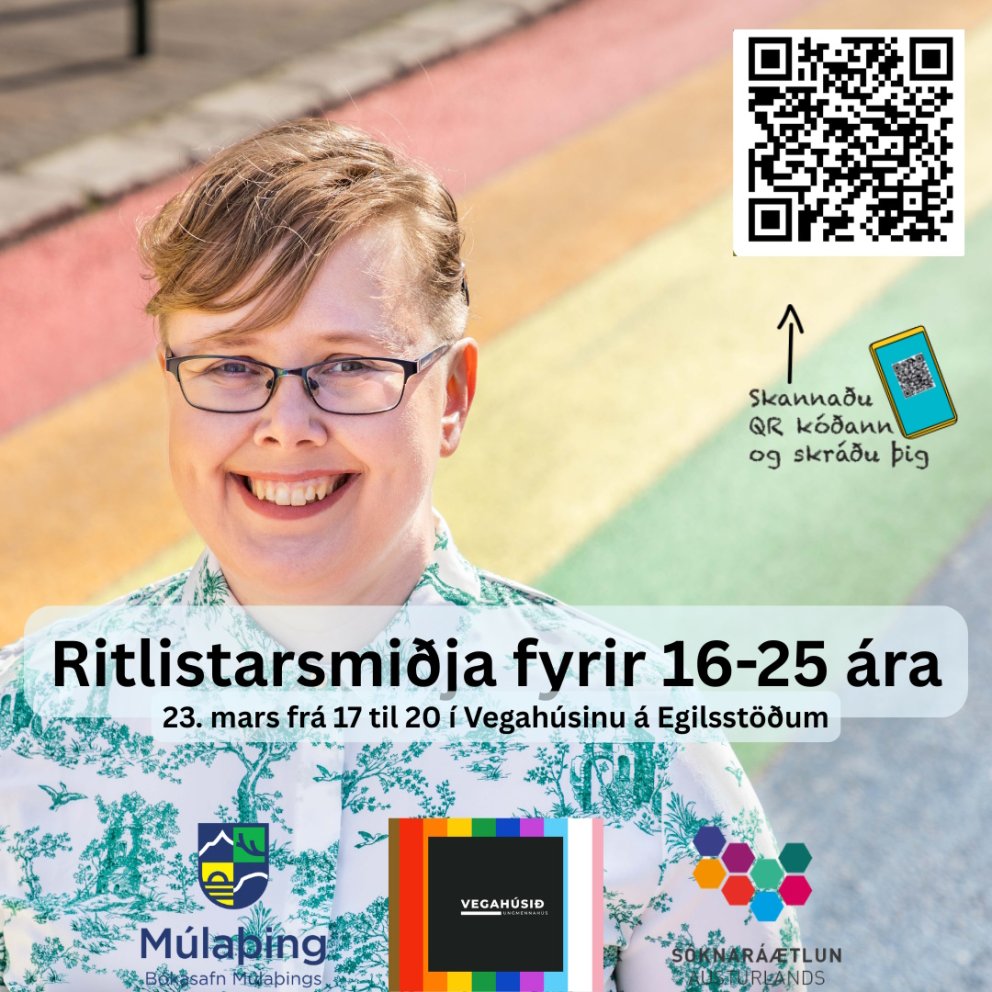 Ritlistarsmiðja fyrir 16-25 ára