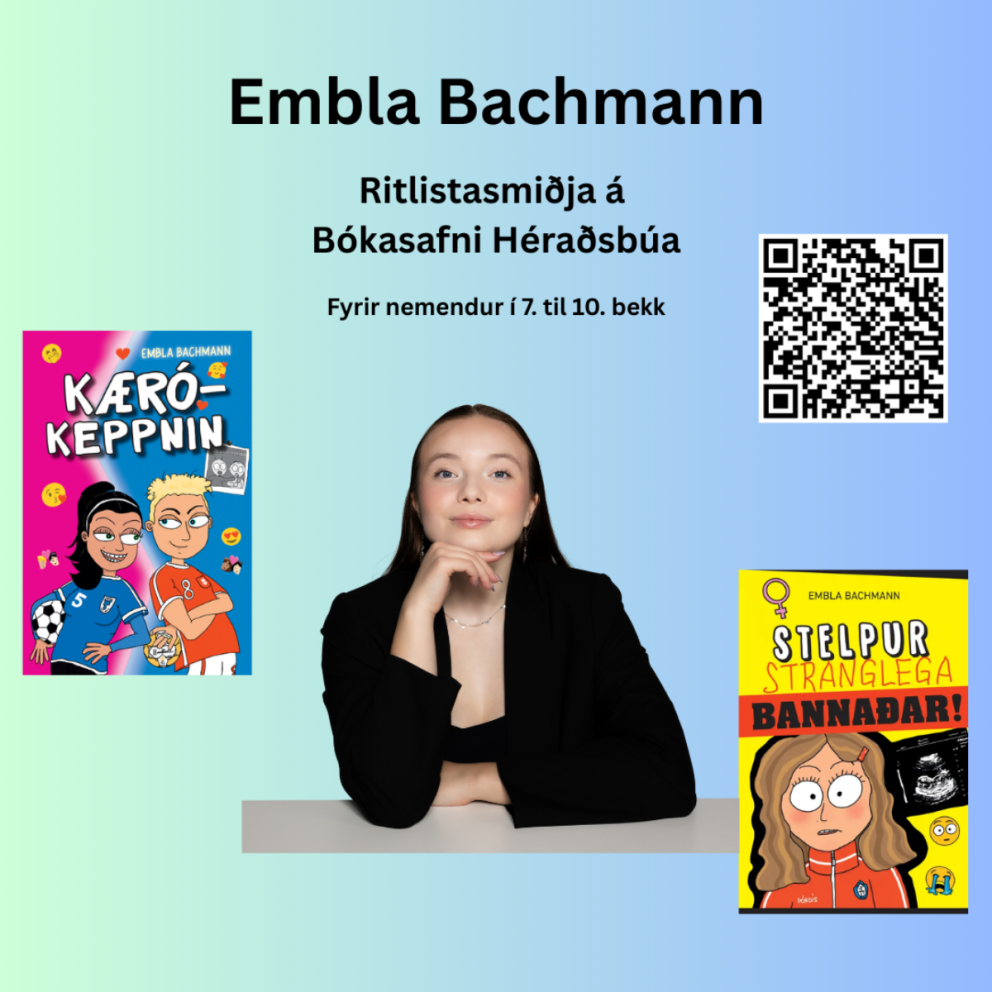 Ritlistasmiðja fyrir 7.-10. bekk með Emblu Bachmann