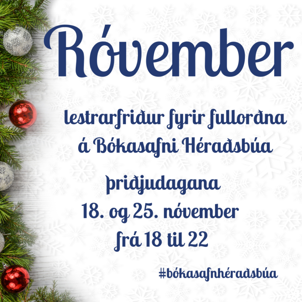 Róvember - lestrarfriður fyrir fullorðna