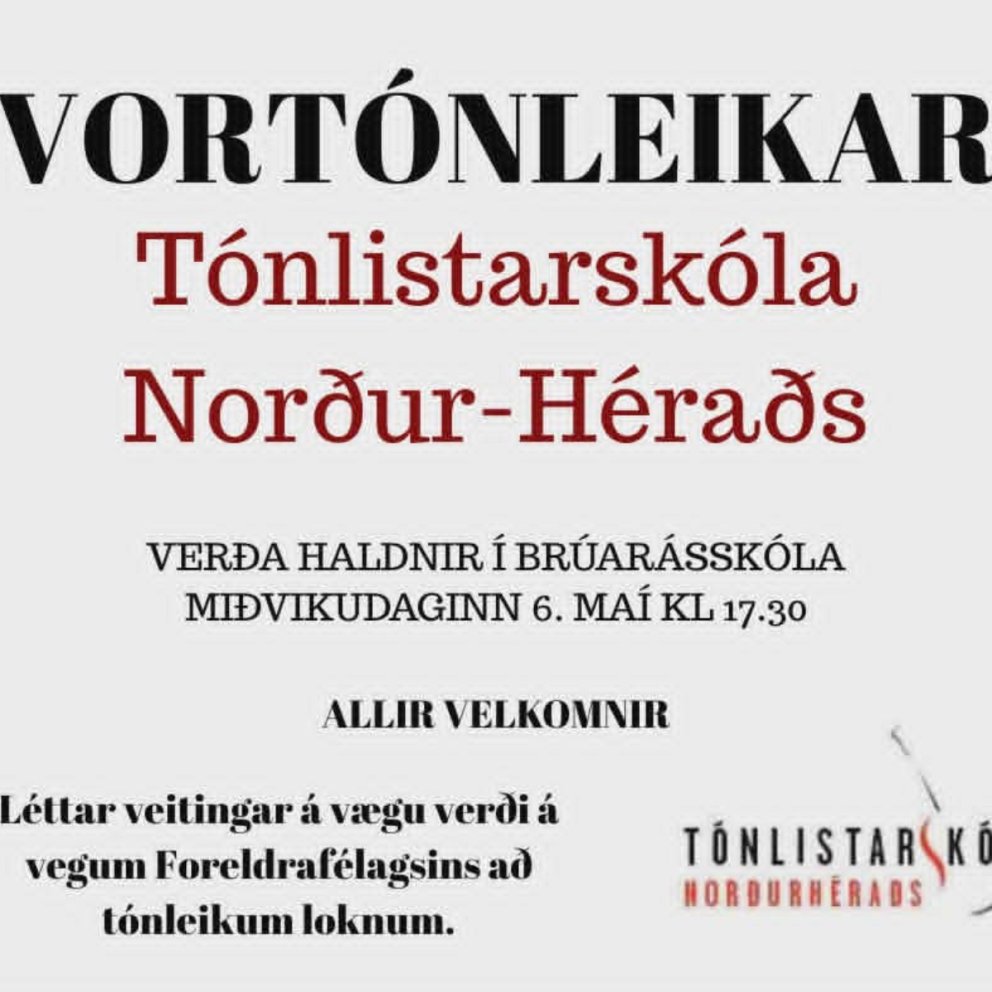 Vortónleikar Tónlistarskóla Norðurhéraðs