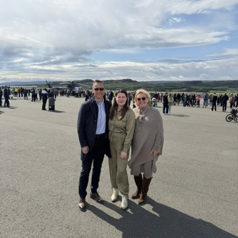 Á hátíðinni Flug og Fákar á Egilsstaðaflugvelli.