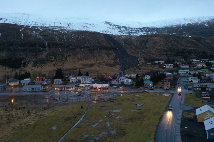 Aurskriður á Seyðisfirði - rýming - mat á gögnum