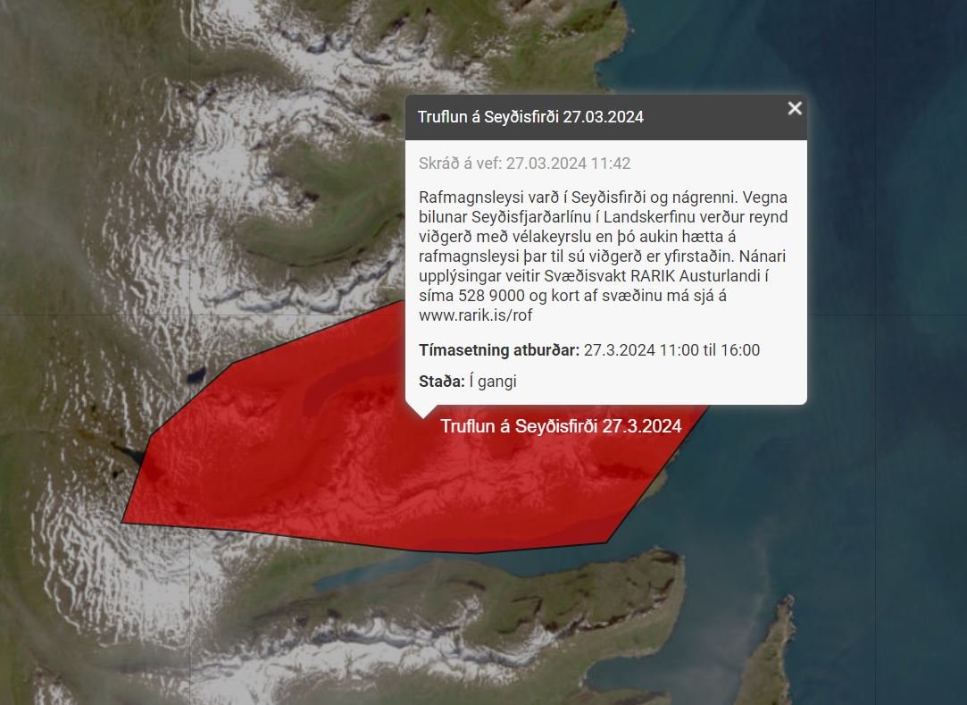 Tilkynning frá Rarik