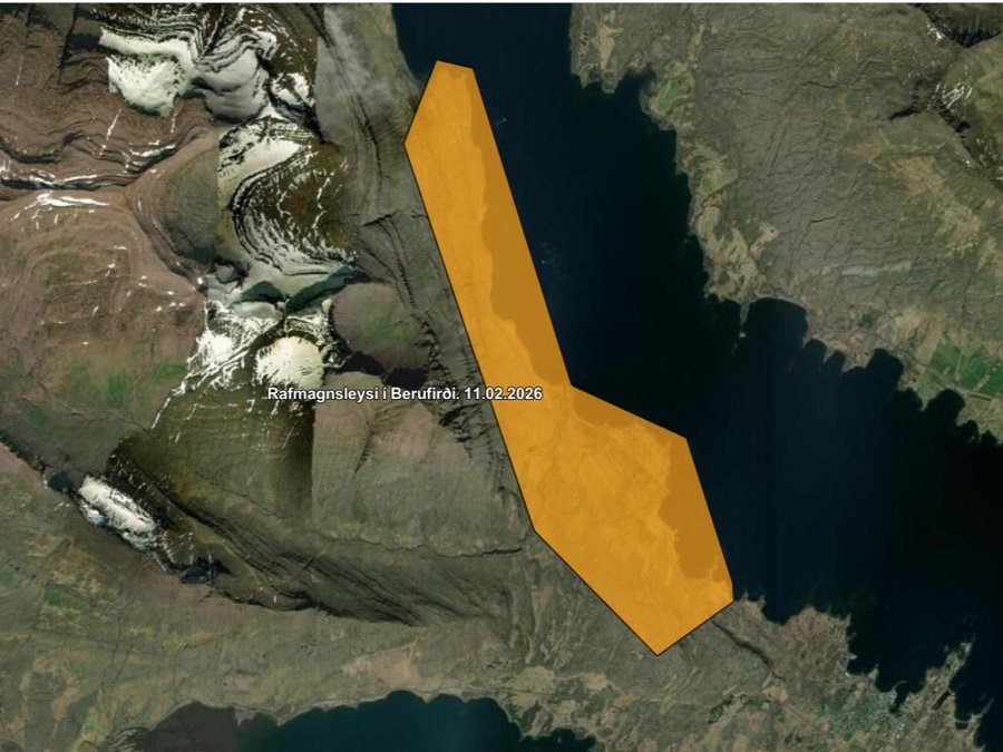 Rafmagnsleysi í Berufirði 11. febrúar