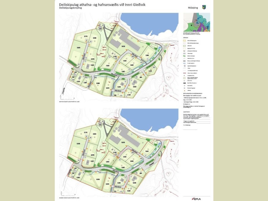 Deiliskipulagsbreyting - athafnasvæði við Innri-Gleðivík, bætt vegtenging