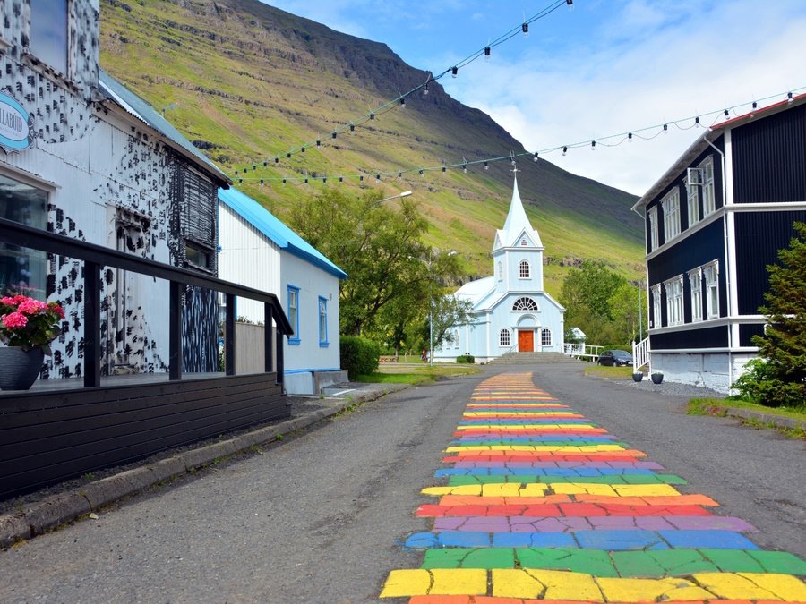 Norðurgatan/Regnbogagatan á Seyðisfirði - framtíðarsýn
