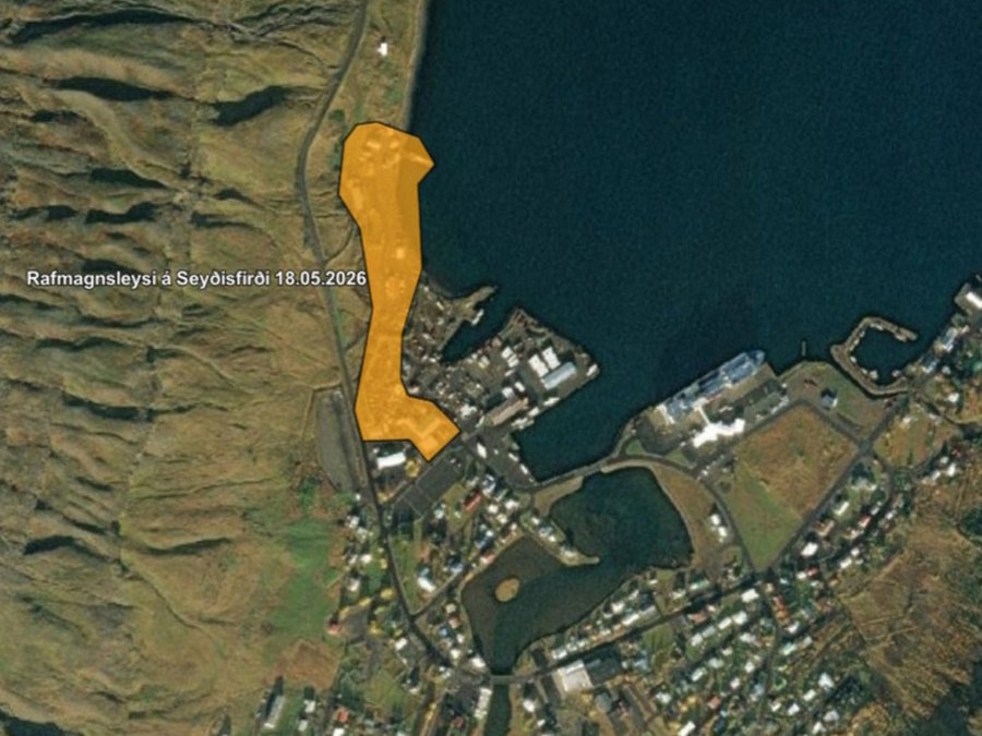 Rafmagnsleysi á Seyðisfirði 18. maí