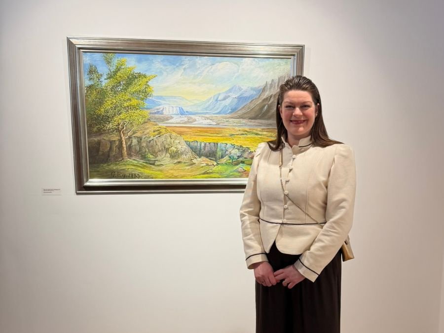 Dagmar á opnun sýningar í Skaftfelli