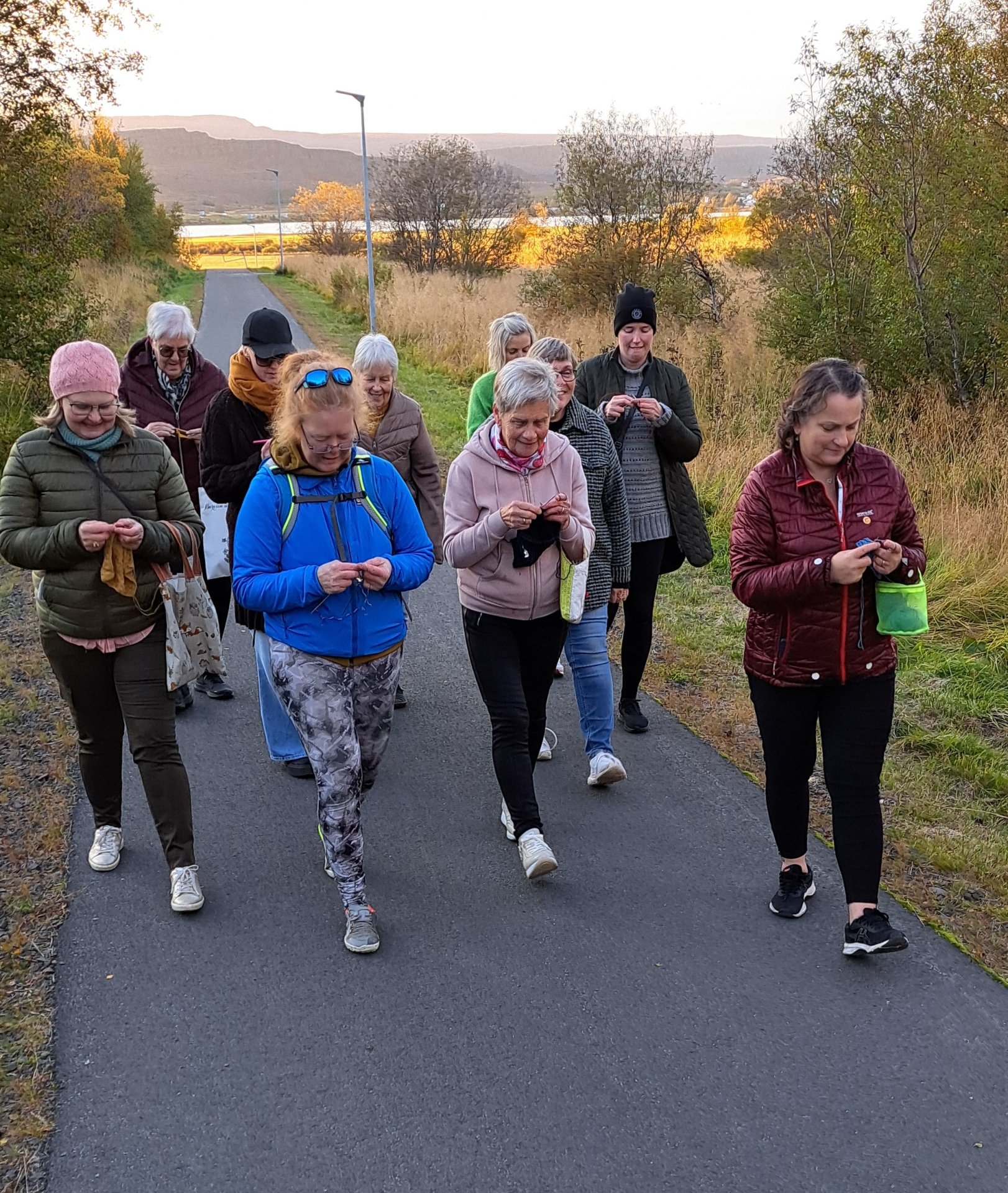 Myndin er tekin í prjónagöngunni 2024 en hana tók Heiður Ósk Helgadóttir