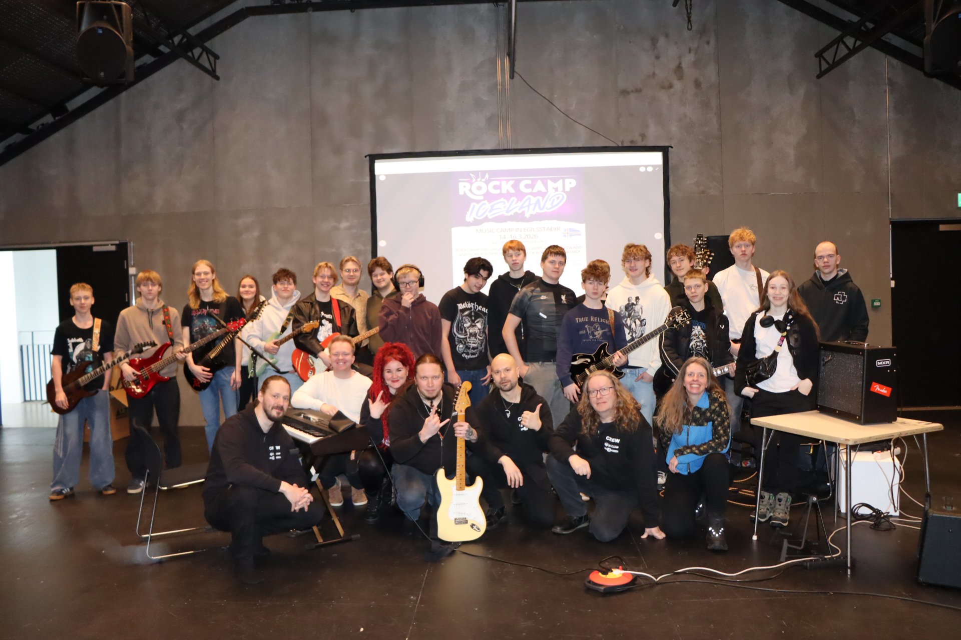 Mynd tekin úr heimsókn RockCamp til Egilsstaða fyrr í vetur
