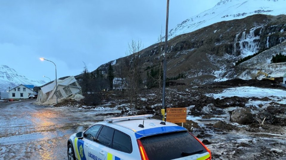 Frá Seyðisfirði í gær.